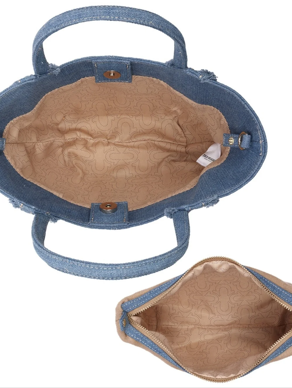 True Religion Denim Blue Hobo Handbag